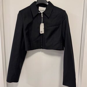 Cos cropped black jacket NWT size 10 (fits small)